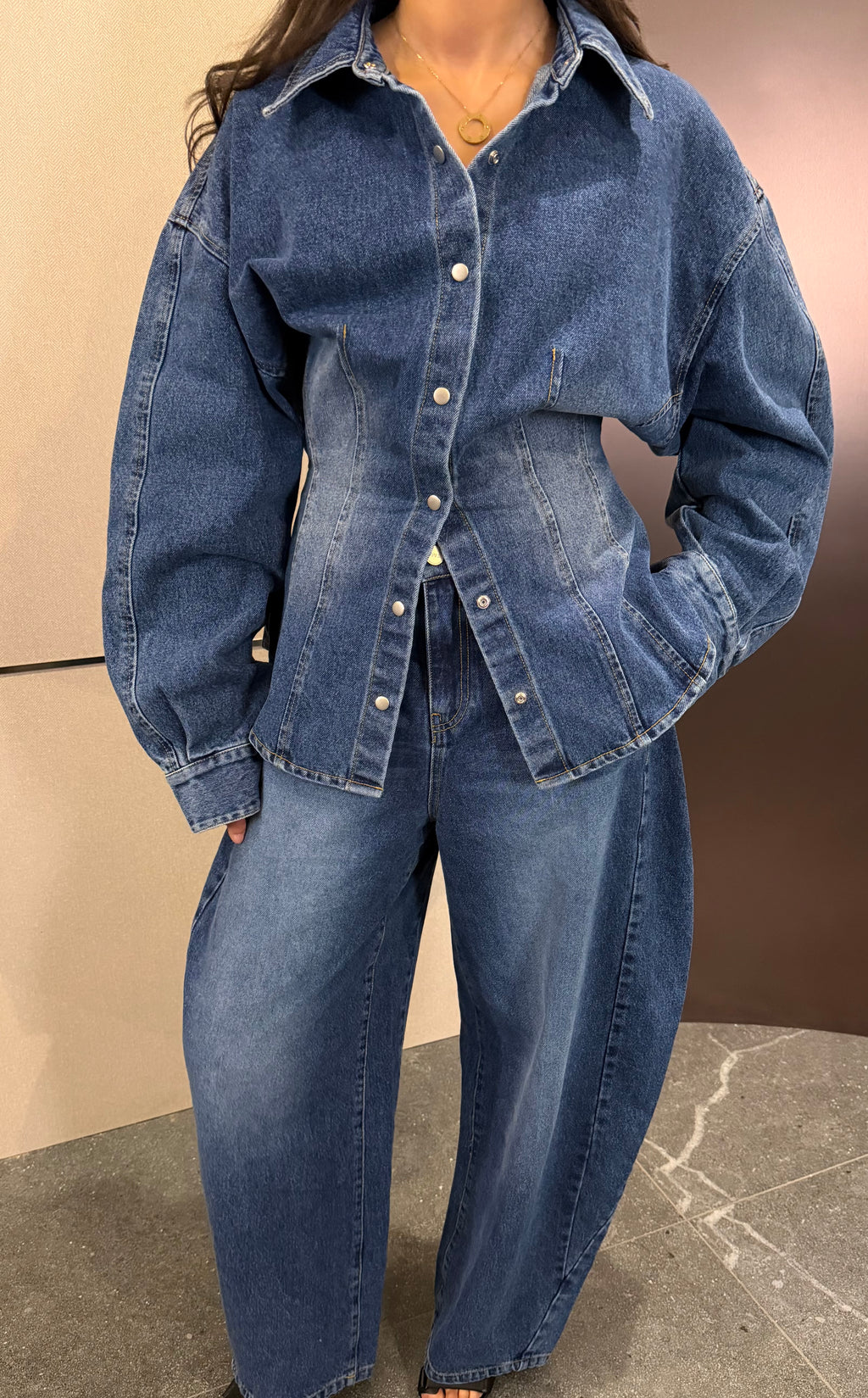 Structured denim set