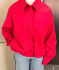Scarlet poplin shirt